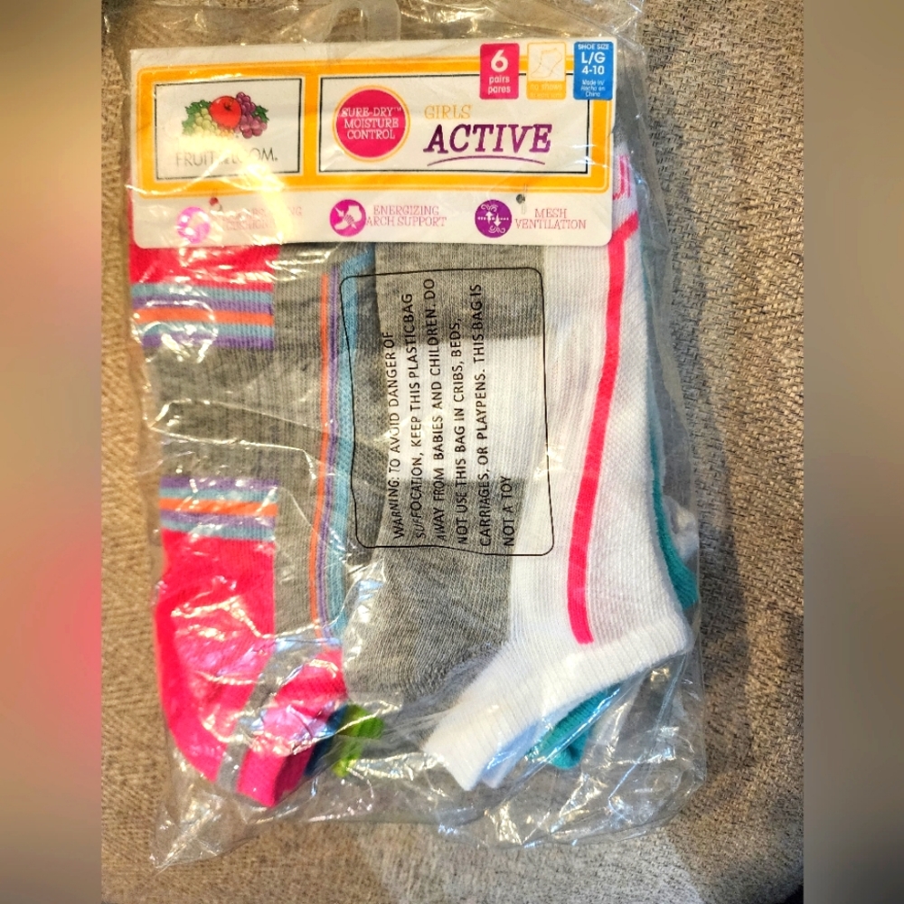 Fruit of the Loom girls socks